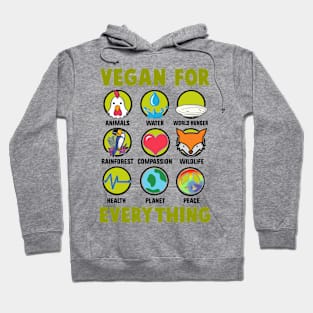 Vegan For Animals, Water, World Hunger Hoodie